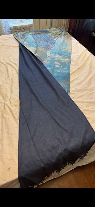 Pañuelo estampado azul cielo