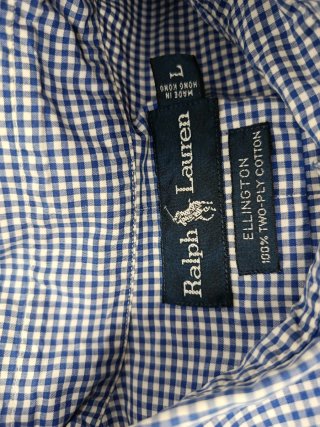 Camisa Ralph Lauren Cuadros Azul Talla L
