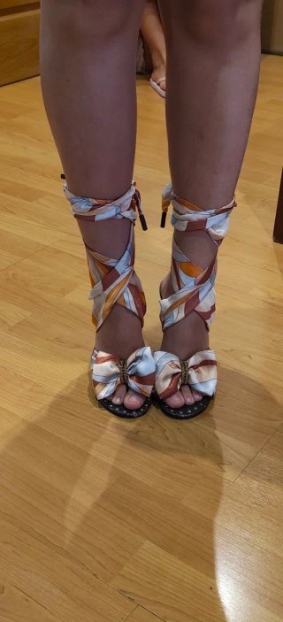 Zapatos Roberto Botella multicor con cintas
