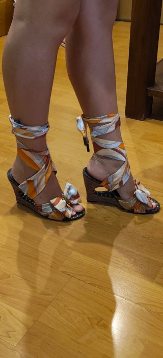Zapatos Roberto Botella multicor con cintas