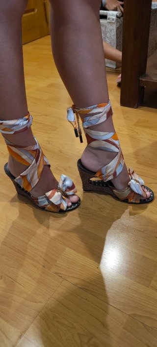 Zapatos Roberto Botella multicor con cintas
