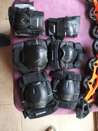 Patines en línea  protecciones,bolsa y casco t 45