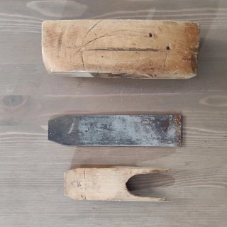 Cepillo de carpintero madera antiguo