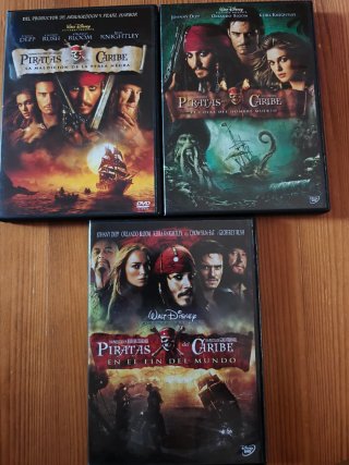 Pack 3 Películas Piratas del Caribe DVD