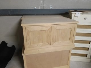 Zapatero baúl madera maciza natural
