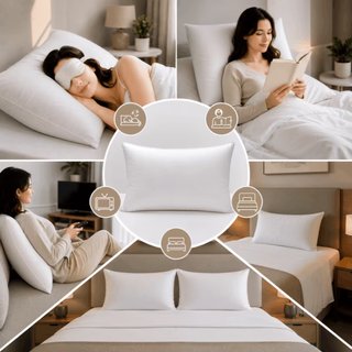 Cuscini Letto 50x75 cm Set 2 Imbottiti Morbidi