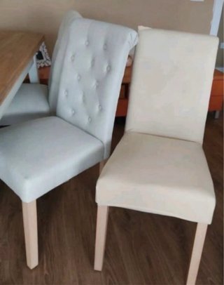 Juego 6 fundas sillas beige nuevas