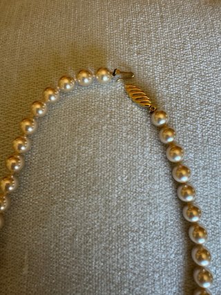 Conjunto gargantilla y collar perlas blancas