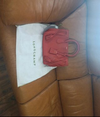 Bolso Piel Rojo Longchamp color caldero