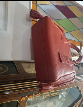 Bolso Piel Rojo Longchamp color caldero