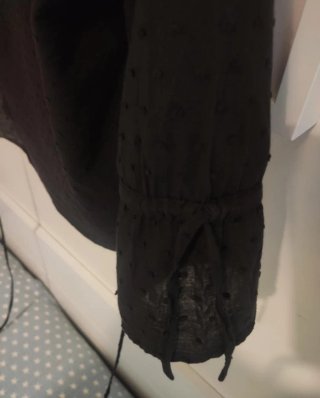 Camisa algodón plumeti negra Amitié