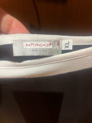 Maglia manica corta nera e bianca