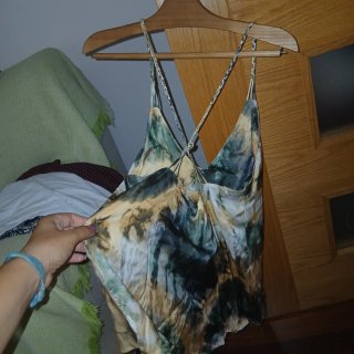 Top Zara tirantes cruzados estampado