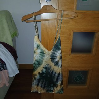 Top Zara tirantes cruzados estampado