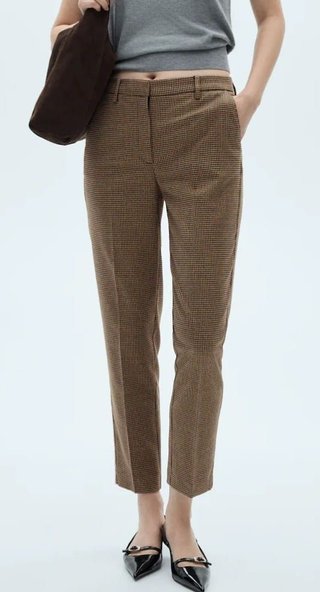 Pantalón Mango Marrón Talla 36