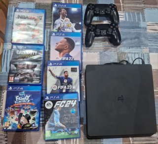 Consola PS4 Negra + 2 Mandos y 7 Juegos