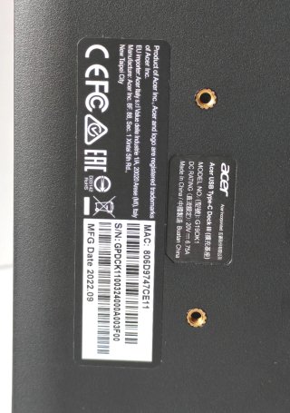 Acer USB Type-C Dock III (Modello G19DK1)