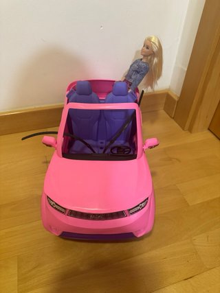 Coche Barbie Rosa con Muñeca