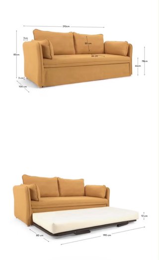 Sofá Cama 2 Plazas Kave Home
