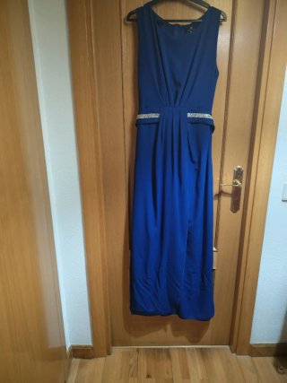 Vestido fiesta Moncho Heredia azul eléctrico