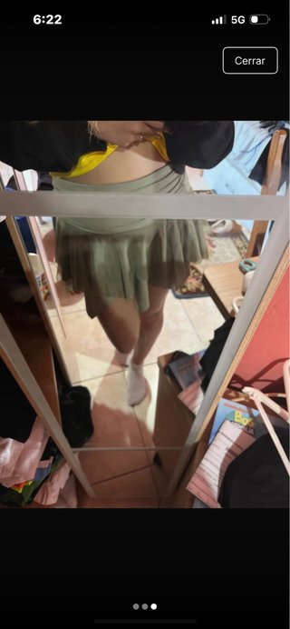 Falda verde de tul