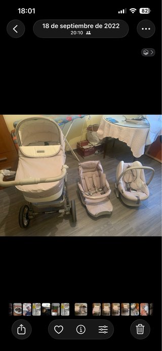 Conjunto Bebecar Silla + Capazo + Maxicosi