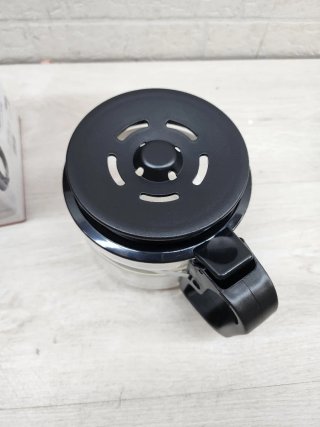 Jarra Cafetera Vidrio Tapa Negra