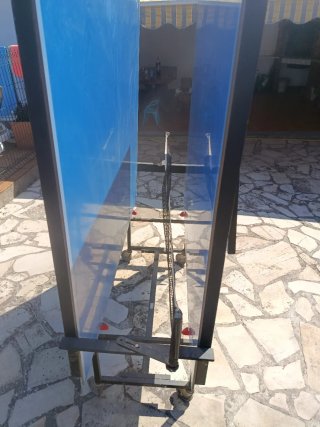 Mesa de ping pong azul