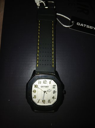 Reloj Gatsby Negro y Amarillo