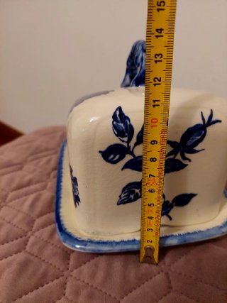 Formaggiera antica Ironstone con coperchio
