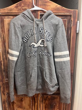 Sudadera Hollister Gris Talla L