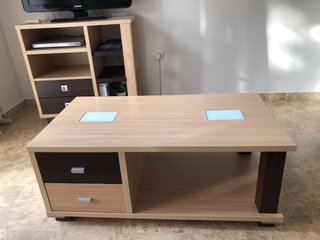 Mueble TV y mesa auxiliar madera