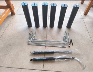 Kit Montanti Letto a Scomparsa con Ammortizzatori 600N
