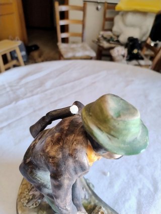 Statuina Capodimonte Cacciatore con Cane