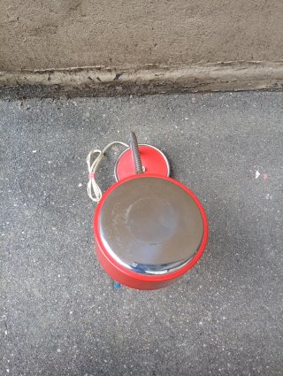 Lampada Space Age Rossa Metallo