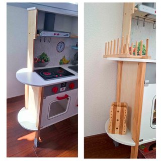 Cocinita de madera LIDL, totalmente equipada.