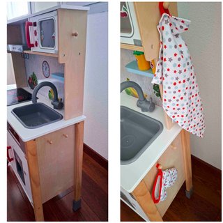 Cocinita de madera LIDL, totalmente equipada.