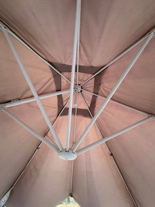 Sombrilla terraza 3x4m + 4 bases + funda