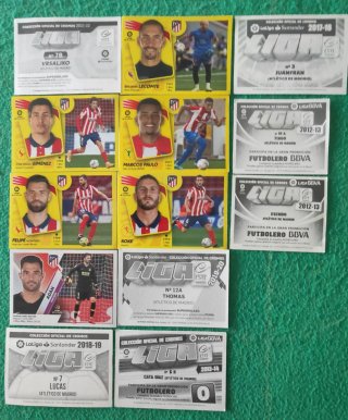 Lote cromos fútbol Atlético de Madrid Panini