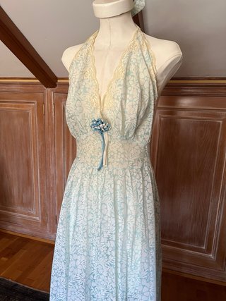 Camisón y salto de cama antiguo encaje
