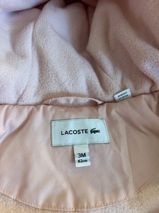 Buzo Nieve Bebé Rosa Lacoste