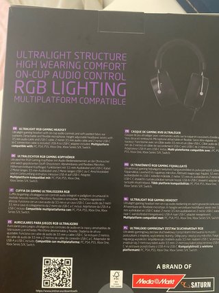Cascos Gaming Y Ultralight RGB