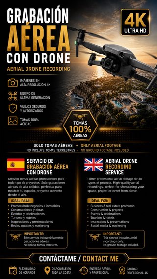 Vídeos e fotografias aéreas profissionais com dron