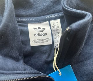 Sudadera Adidas cuello alto cremallera azul