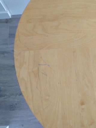 Mesa redonda de centro salón madera maciza