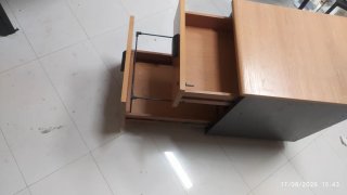 Lote 2 estanterías y archivador madera