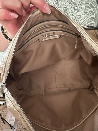 Bolso V&L Beige y Dorado