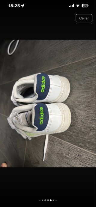 Zapatillas Adidas Blancas y Verdes Talla 36