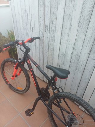 Bicicleta Montaña B'Twin Rockrider Negra/Naranja