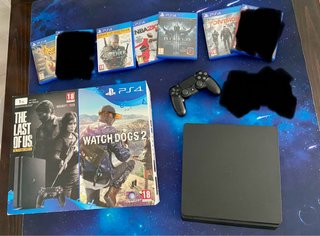 PS4 + Mando + 5 Juegos + Caja
